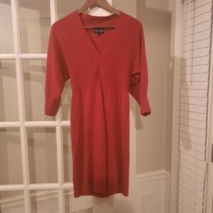 Connected, red, Women's v-neck, size small dress, preowned